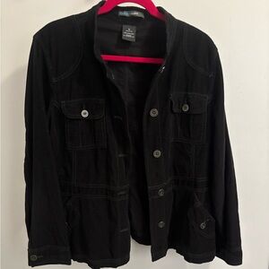 Frenchcuff Lightweight Black Corduroy Jacket
Size: XL